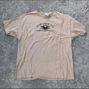 Hanes Beefy Beige Embroidered Vintage Tee